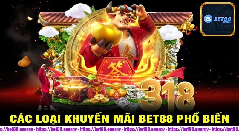 Các loại khuyến mãi Bet88 phổ biến